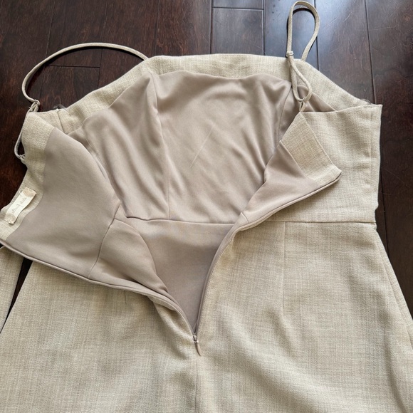 Altar'd State Women's Haven Linen Cocktail Dress Size L Beige Summer Spring Tan - Picture 5 of 7